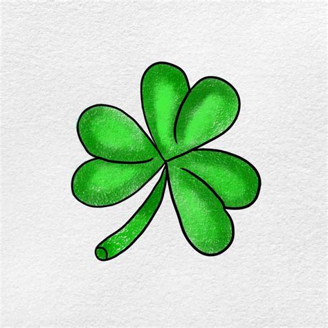 Easy Shamrock Drawing - HelloArtsy