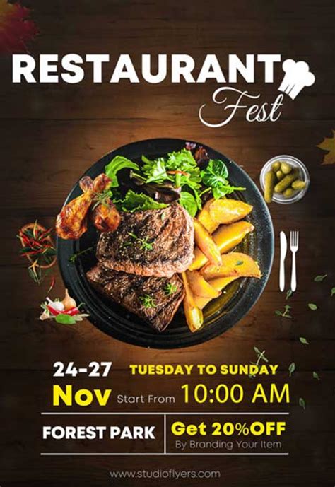 Restaurant Fest Free Flyer Template - Freebie | FreePSDFlyer