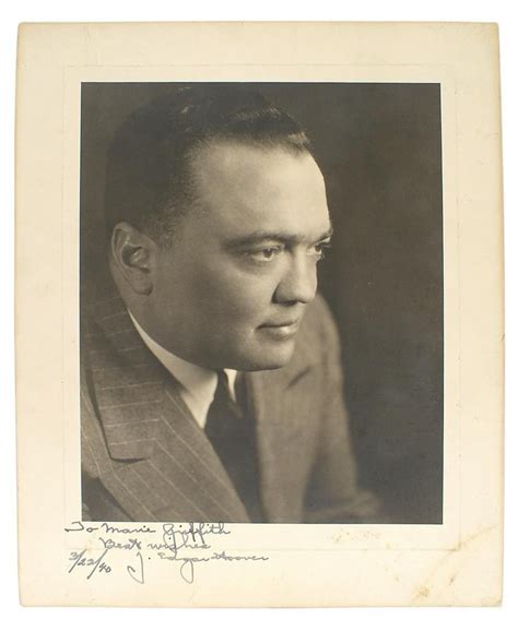 Autographed Photo Fbi Director J. Edgar Hoover Auction