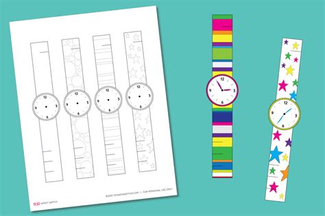 Printable Paper Watch Template for Kids - YES! we made this