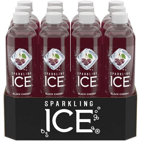 Sparkling Ice Naturally Flavored Sparkling Water, Black Cherry, 17 Fl ...