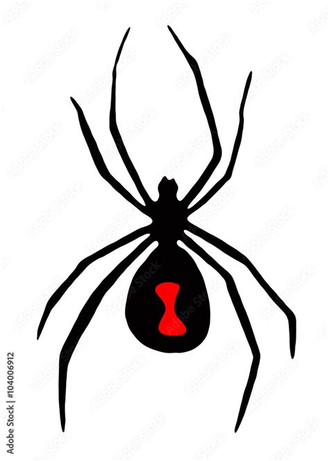 Black Widow Spider Symbol. Black widow spider illustration. Black on ...