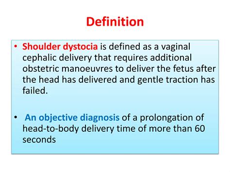 Shoulder dystocia management | PPT