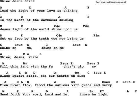 Ascension Hymn: Shine Jesus Shine - lyrics, chords and PDF