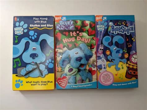 BLUES CLUES VHS Lot of 3 - Rare Bluestock, It's Hug Day, Rythm and Blue Exc. Con £17.40 ...