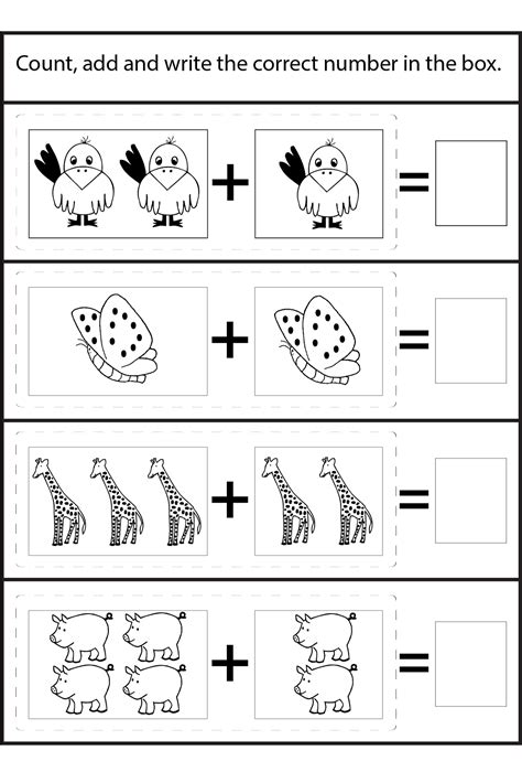 Picture Math Worksheets to Print | Activity Shelter | Kindergarten math, Math worksheets ...