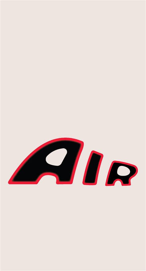 the air logo is red and black