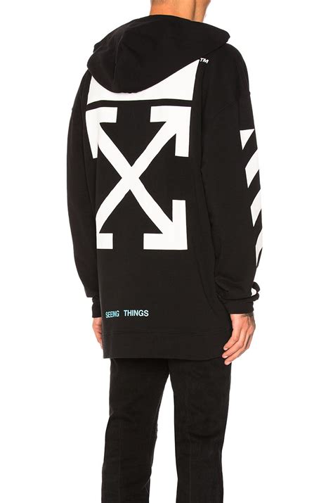 Off-White c/o Virgil Abloh Diagonal Arrows Hoodie in Black for Men | Lyst