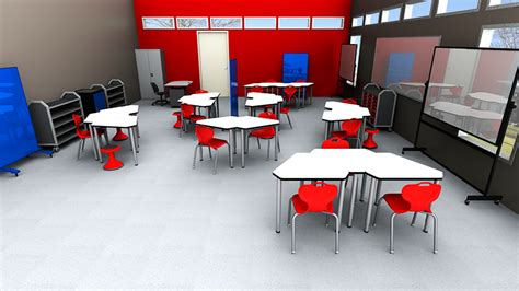 Elementary Collaborative Classroom with Desks - Option A at School ...