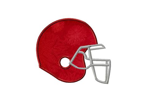 Football Helmet Machine Embroidery Design Includes Both Applique and ...