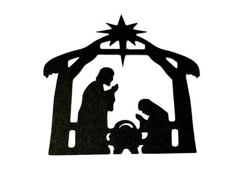 25 Nativity Scene Die Cuts Nativity Scene Cut Outs Nativity | Etsy