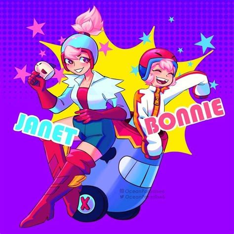 JANET AND BOONIE BRAWL STARS FAN ART | Star comics, Fan art, Bonnie