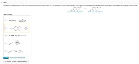 Solved Part A A key step in the synthesis of naproxen, an | Chegg.com