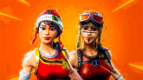 Elite Agent Renegade Raider Fortnite In Orange Background HD Games Wallpapers | HD Wallpapers ...