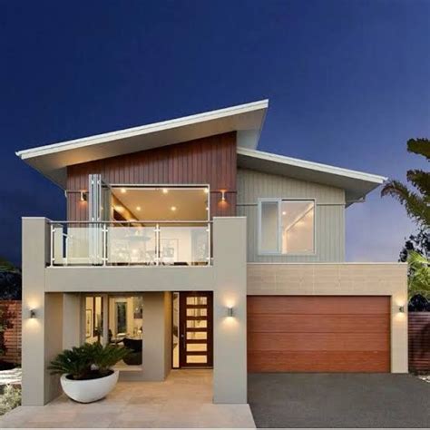 Image result for mono pitch two storey house | House roof design, House exterior, Facade house