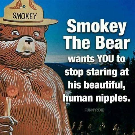 an advertisement for smokey the bear is shown