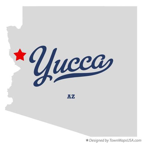 Map of Yucca, AZ, Arizona