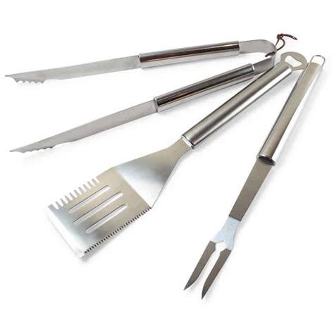 3 Piece BBQ Tools Set: Spatula, Tongs, and Fork - Gourmet Grillmaster