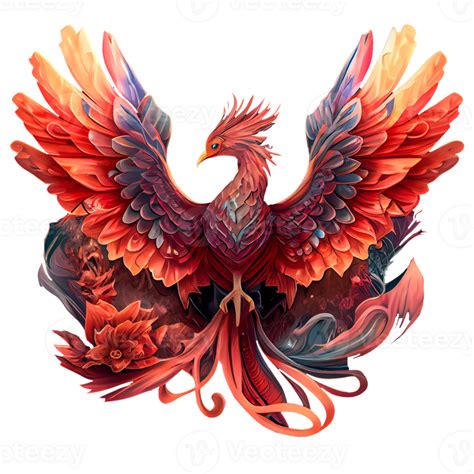 Mystical mythical character Phoenix, phoenix bird on a transparent ...