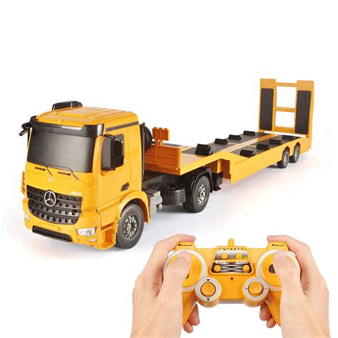 Remote Control RC Truck Flatbed Semi Trailer Kids Electronics Hobby Toy ...