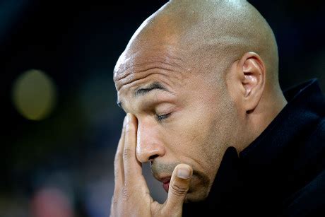 Monaco Manager Thierry Henry Wipes His Editorial Stock Photo - Stock ...