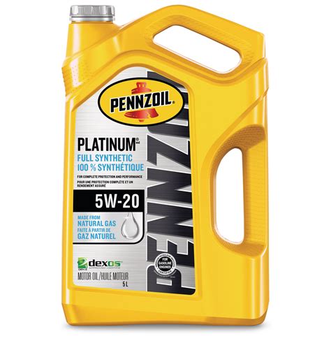 Pennzoil Platinum 5W20 Synthetic Engine/Motor Oil, 5-L | Canadian Tire