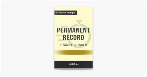 ‎Permanent Record by Edward Snowden (Discussion Prompts) on Apple Books