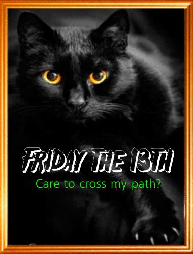 Black Cat On Friday The 13th. Free Friday the 13th eCards | 123 Greetings