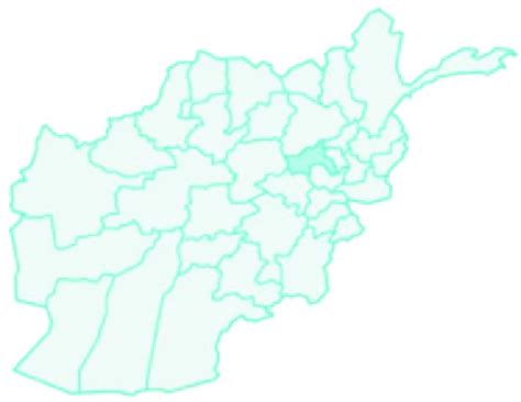 Map of Afghanistan showing Parwan Province, site of the Through the ...