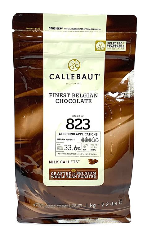 Buy Cacao BarryCallebaut - N° 823 - Finest 33.6% Belgian Milk Chocolate Couverture (Callets ...