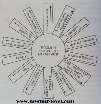 Henry Fayol 14 General Principles of Management - My Study - My Study Level