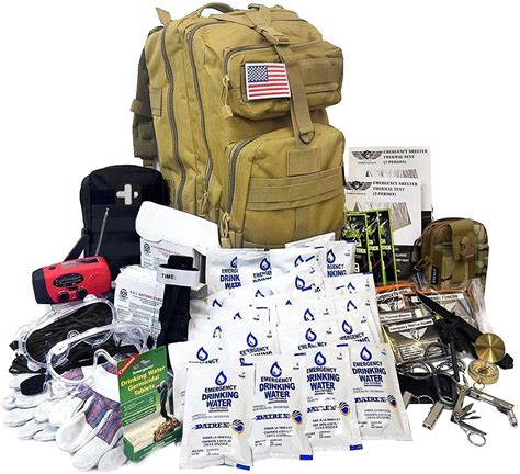 EVERLIT Complete 72 Hours Earthquake Bug Out Bag Emergency Survival Kit for Family. Be Prepared ...