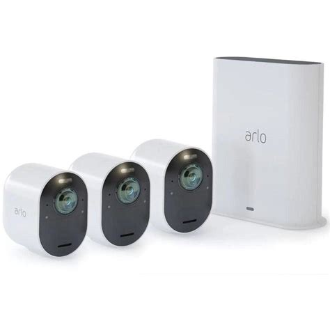 Arlo Ultra 2 Security Spotlight Camera 4K UHD Wireless System 3 Cameras ...