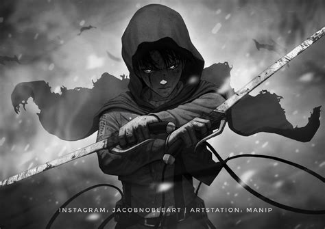 Levi Ackerman: Battle Stance - Attack on Titan HD Wallpaper by Jacob Noble