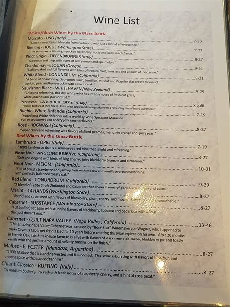 Menu at Ravanelli's Italian Steakhouse & Wine Bar, Collinsville, 26 ...