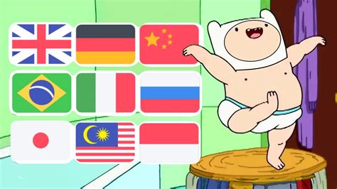 Adventure Time - Dancing Baby Finn Song In Various Languages - YouTube