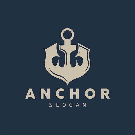 Premium Vector | Anchor logo ocean ship vector simple minimalist design anchor icon spartan ...