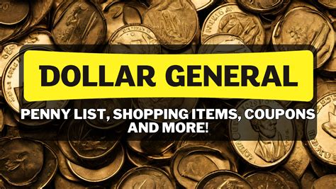 Dollar General Penny List, Shopping Items, Coupons and More!