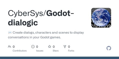 GitHub - CyberSys/Godot-dialogic: 💬 Create dialogs, characters and scenes to display ...