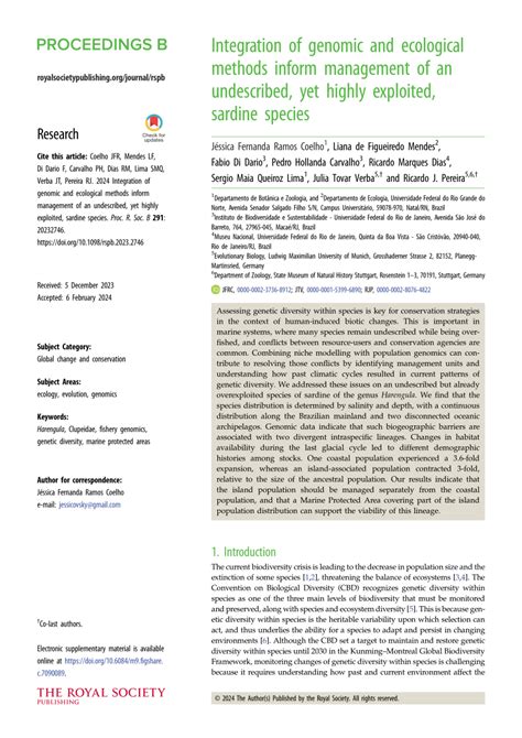 Integration of genomic and ecological methods inform management of an undescribed, yet highly ...