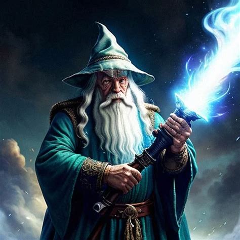 Ai Art Generator: gandalf the wizard holding a modern rocket propelled ...