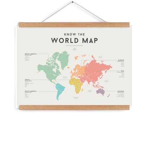 We Are Squared World Map Poster 70x50cm - Leo & Bella