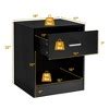 Costway Set Of 2 Nightstand End Side Table Storage Cabinet W/ Drawer ...
