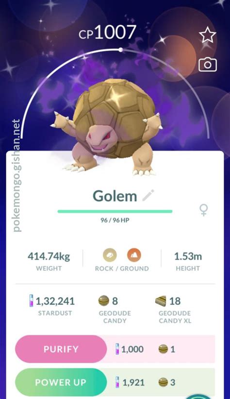 Shiny Golem - Pokemon Go