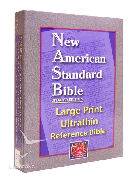 NASB Large Print Ultrathin Reference Bible Burgundy | Koorong