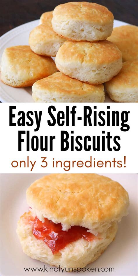 Easy 3 Ingredient Self-Rising Flour Biscuits (+Video) - Kindly Unspoken