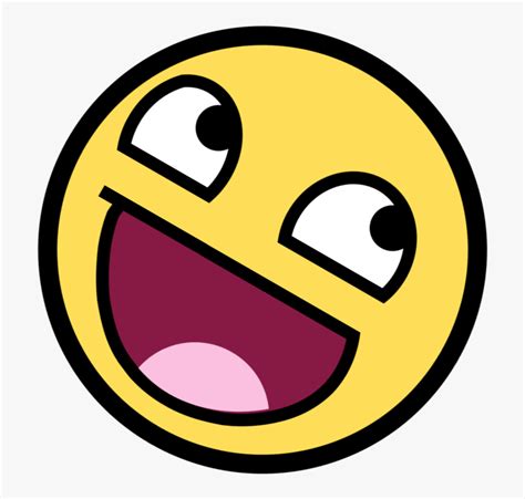 Smiley Face Animation - Happy Troll Face Emoji, HD Png Download - kindpng