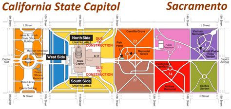 California State Capitol Map - Capitol Park Map - Sacramento ...