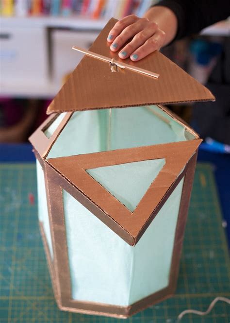 Make an Upcycled Cardboard Lantern | Etsy | Upcycled cardboard, Cardboard box crafts, Upcycled ...