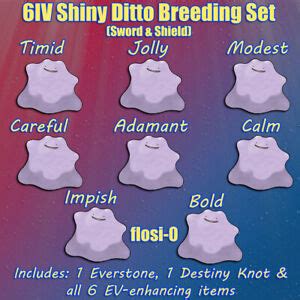 6IV Shiny Ditto Breeding Set Everstone/Destiny Knot Pokemon Guide ...